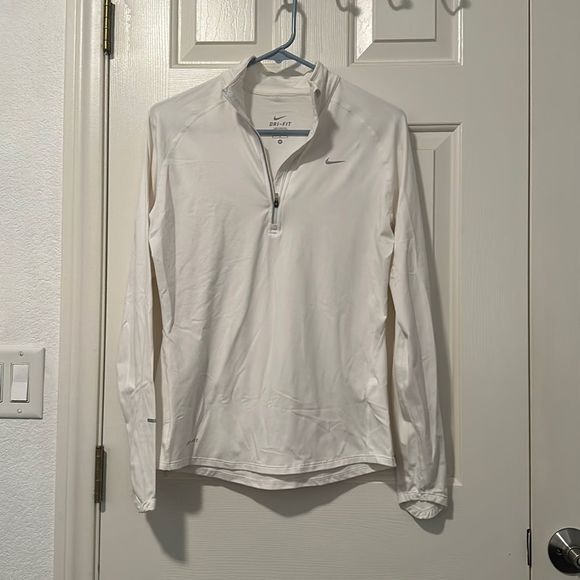 Nike Tops - Nike white dri fit long sleeve shirt
